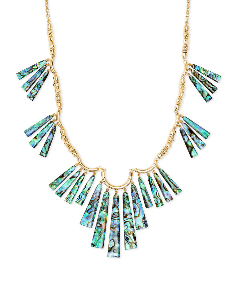 Layton Gold Statement Necklace in Abalone Shell image number 0
